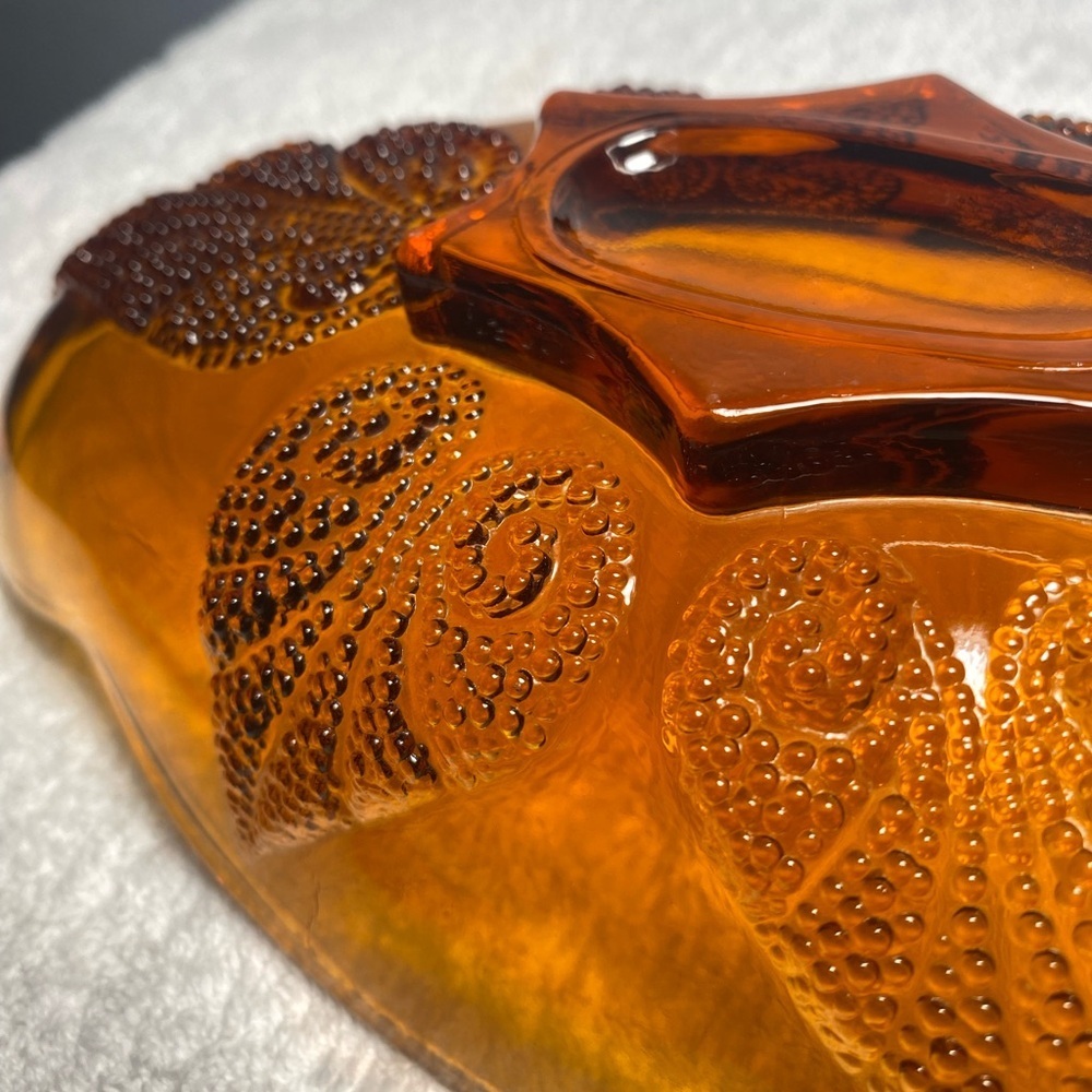 Vintage Anchor Hocking Amber Glass Relish Dish - Picture 5 of 7